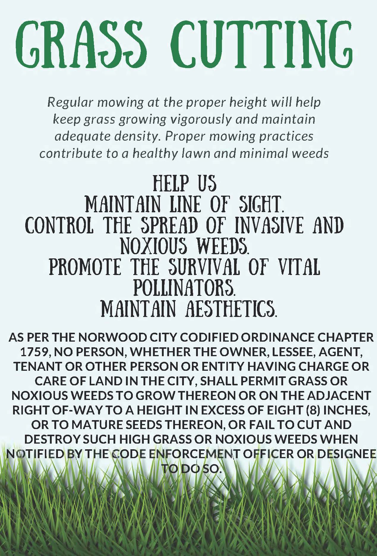 Picture of Grass Cutting Guidelines for City of Norwood Residents (JPEG)